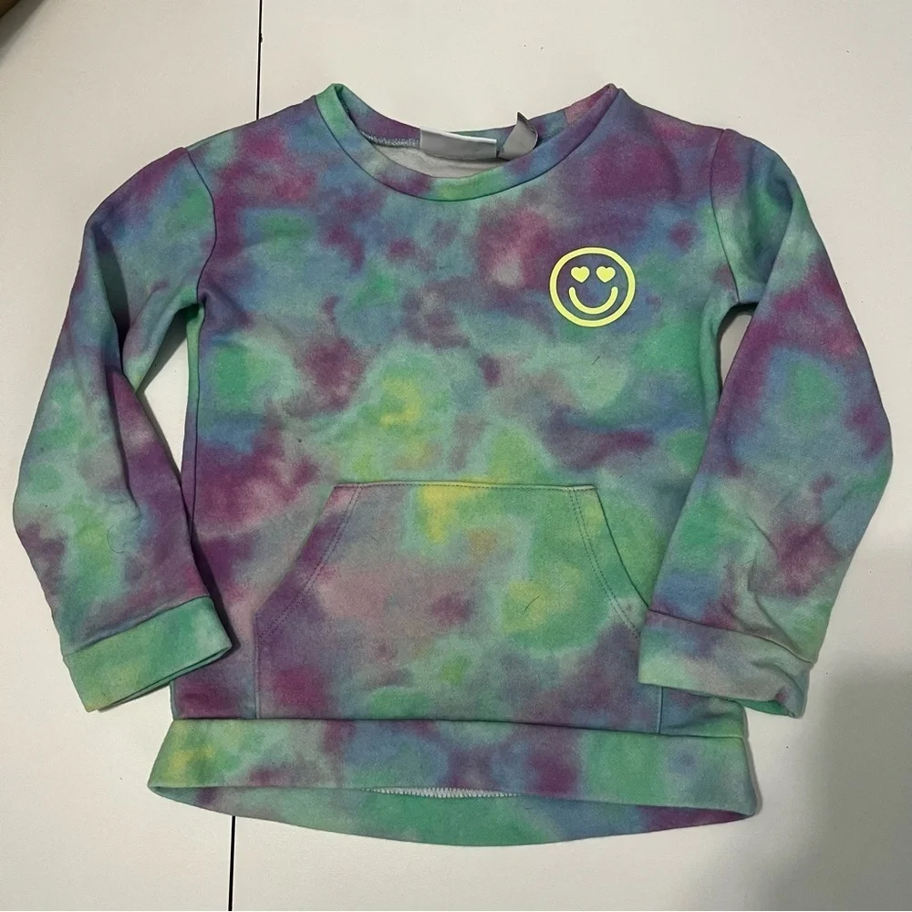 The Children's Place Multicolor Tie-Dye Smiley Sweatshirt